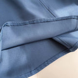 Women Skirt Spring High Waist Pure Color Mid-Length Skirt