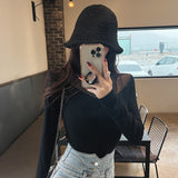 Women's Long Sleeve Shirt Women's Slim-Fit Long-Sleeved Bottoming Shirt