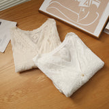 Women's T-Shirt Summer Gentle Small Shirt Women's Single-Breasted Puff Sleeve Shirt