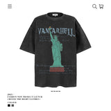 American vintage street T-shirt vintage cotton summer boys
