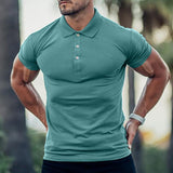 Men T Shirt Summer Men's Cotton Short Sleeve T-shirt Polo Shirt