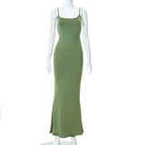 Women Dresses Slim-Fit Hip Strap Long Fishtail Skirt