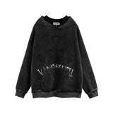 Men Hoodie Worn Looking Washed-out Hooded Sweater Men's Spring and Autumn Loose