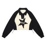 Women Hoodie Short Sweater Women's Long Sleeve Autumn Top