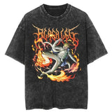 Mens Vintage T Shirt Streetwear Harajuku Japan