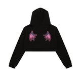 Women Hoodie Printed Hooded Short Sweater Women's Autumn Leisure Long Sleeve Hoodie