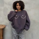Women Sweatshirt Sweater Women's Autumn Loose Long Sleeve Coat