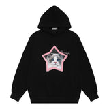 Men Hoodie Printed Loose Sweatshirt Spring and Autumn Men's Loose Street Long-Sleeved Top