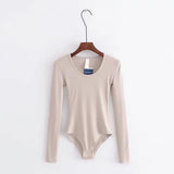 Women T-Shirt Sex round Neck, Slim-Fit, Long-Sleeved One-Piece T-shirt Bottoming Shirt