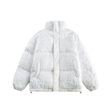 Unisex Jacket Winter Suede Embossed Bread Coat for Women
