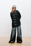 Unisex Jacket Autumn Buckle New Chinese Shirt Women's Clothing
