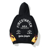 Palm Angle Hoodie Palm Angels Flame Letter Print Hooded Men and Women