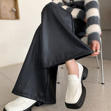 Palazzo Pants Loose Wide Leg Pants Fall/Winter Leather Pants Casual Long Pants
