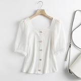 Women's T-Shirt White Sweater Women's Summer Short-Sleeved Bottoming Shirt