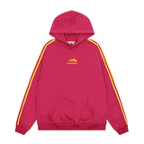 Men Hoodie Embroidered Sports Sweater Men's Autumn and Winter Pullover Sleeves with Stripes Loose Multicolor Hooded