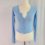 Women Long Sleeve Shirt Autumn and Winter Cardigan Long Sleeve Skinny Slimming Bottoming Shirt