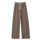 Palazzo Pants Women's Cotton Velvet Wide-Leg Pants Autumn and Winter Loose Lazy Casual