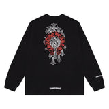 Chh Chrome Heart Long Sleeve Shirt Unisex Fashion Loose Long Sleeve Shirt