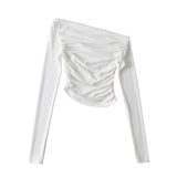 Women T-Shirt Long-Sleeved T-shirt Women's Stretch Solid Color Bottoming Shirt Autumn