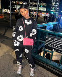 Women Co-Ord Set Women's Clothing Autumn and Winter Printing Sweatshirt Sports