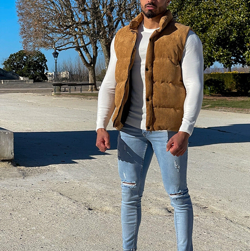 Men Suits Vests Autumn and Winter Leisure Vest Top Coat