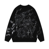 Women Sweater Girls' Autumn and Winter Loose Casual Long-Sleeved Sweater Coat