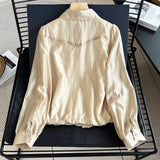Women T-Shirt Shirt Korean Style Women's Autumn Classic Style Design Long Sleeve Shirt