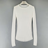 Women Long Sleeve Shirt Crew Neck