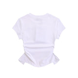 Women T-shirt Short-Sleeved T-shirt O-neck Short Top