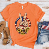 Women's Independence Day T Shirt round Neck Short Sleeve T-shirt Women's Top