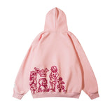 Men Hoodie Line Figure Printed Hoodie Loose Autumn and Winter Pullover Hoodie