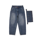 Unisex Jeans Retro Washed Loose Straight Jeans