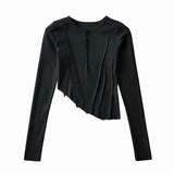 Women T-Shirt Spring Design Short Women's Long-Sleeved T-shirt