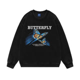 Men Hoodie Printed Crew Neck Sweatshirt Men's Loose Spring and Autumn Washed and Worn