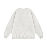 Men Hoodie Bread Burger Print round Neck Pullover Top Autumn and Winter