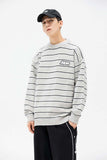 Unisex Sweater Autumn Pinstripe round Neck Sweater
