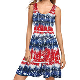 National Flag Day Dress Summer Print Dress Women's Vest