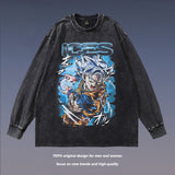 Men Long Sleeve Shirt Printed Distressed Bottoming Long Sleeve T-shirt Men and Women