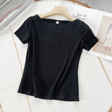 Women T-Shirt Short-Sleeved T-shirt Summer Slim Top