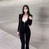 Women Long Sleeve Shirt Autumn Set Sweater Coat Casual Pants