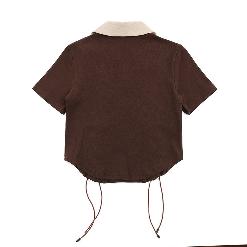 Women T-shirt Short T-shirt Summer High Street Letter Embroidery