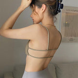 Women Halter Tops Spring Fashion Street Shooting Short Sports Top