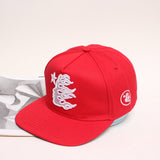 HS Hat Fashion Embroidery Flat brim Baseball Cap Casual Versatile Men's and Women's Same