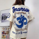 HS T Shirt Yoga Girl Print Casual Loose