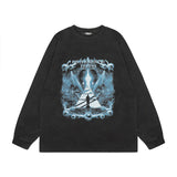 Men Long Sleeve Shirt Long Sleeve T-shirt Men and Women Street Trendy Brand Distressed Bottoming Top