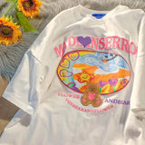 Women T Shirt Fruit Print Harajuku Tshirt Kawaii Loose Short