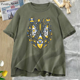 Ukrainian Trident T-shirt Women Men Cotton Ukraine