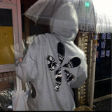 Women Co-Ord Set Hooded Hollow Loose Hooded Sweater Personality