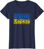 Ukraine Flag Colour Ukrainian City Names Cyrillic Font A