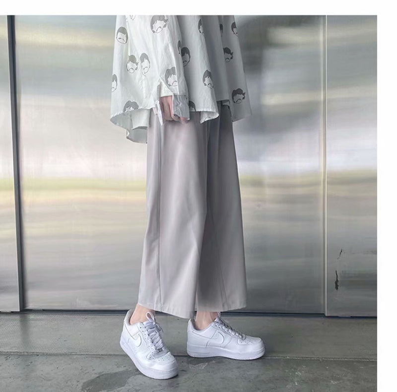 Men Sweatpants Men's Ice Silk Trendy Casual Pants Loose